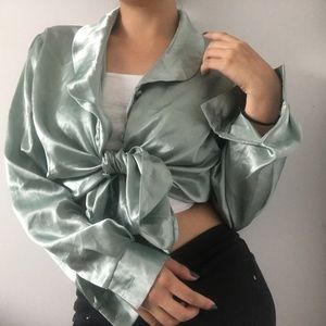 Silky Green Blouse